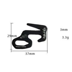 Aluminum Tent Hook with 9 Shape Buckle and Wind Rope Stopper for Camping