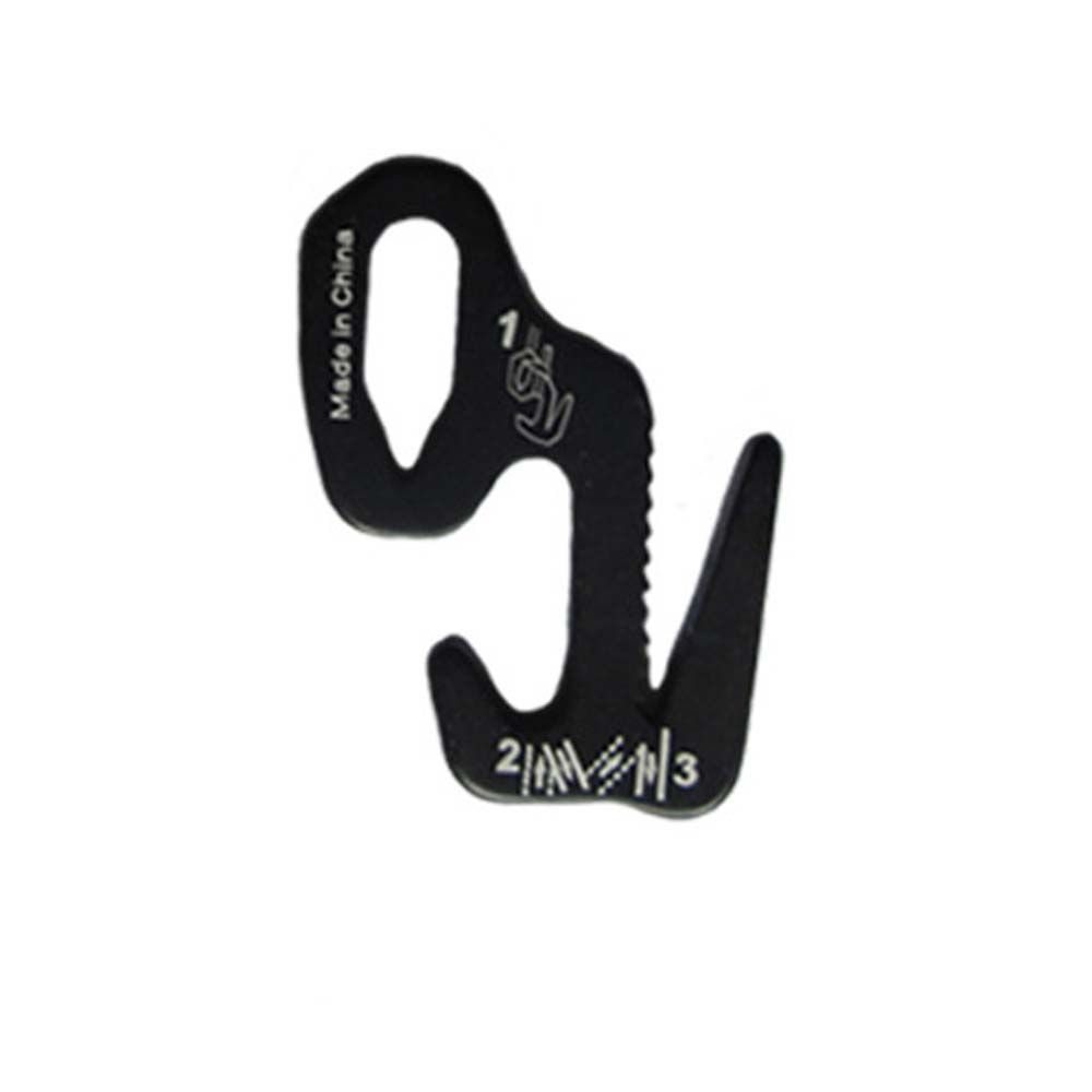 Aluminum Tent Hook with 9 Shape Buckle and Wind Rope Stopper for Camping