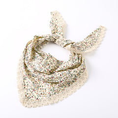 Flower Printing Hair Scarf Hairband Elastic Triangle Bandana Kerchief