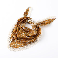 Flower Printing Hair Scarf Hairband Elastic Triangle Bandana Kerchief