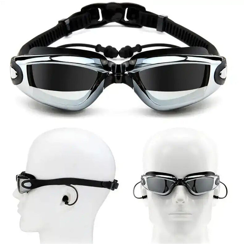 Inflatable Anti Fog Swimming Goggles with Earplug