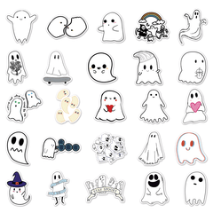 50pcs Spooky Doodle Stickers DIY Waterproof Decorative Graffiti Stickers
