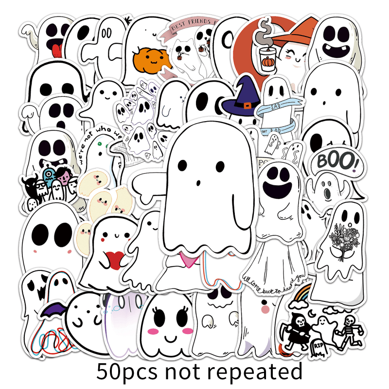 50pcs Spooky Doodle Stickers DIY Waterproof Decorative Graffiti Stickers