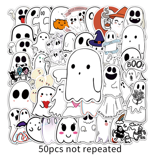 50pcs Spooky Doodle Stickers DIY Waterproof Decorative Graffiti Stickers