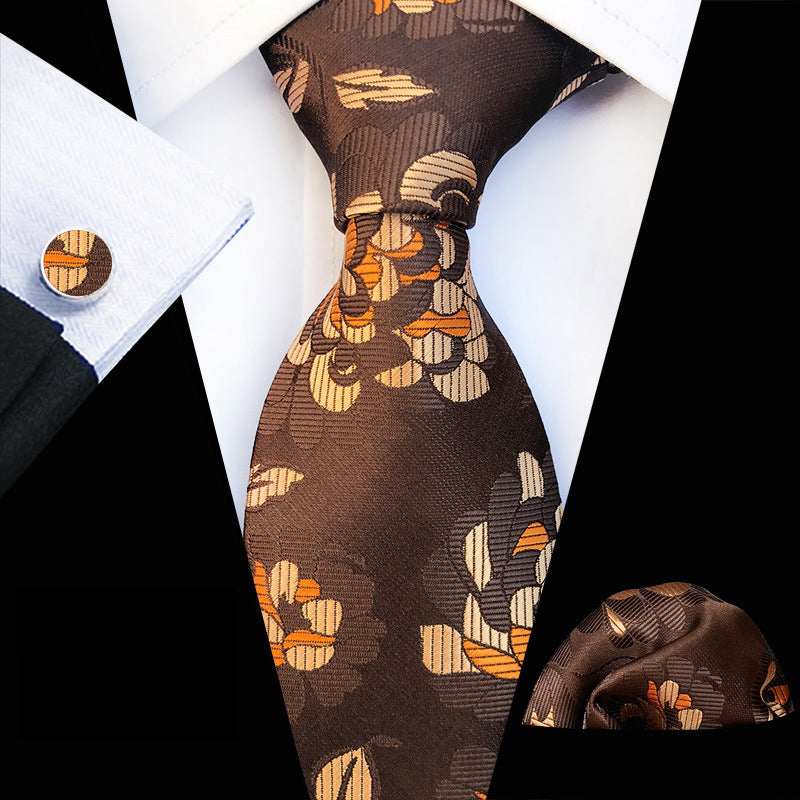 Men's Paisley Business Tie Set with Accessories