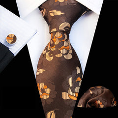 Men's Paisley Business Tie Set with Accessories