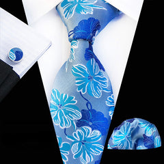 Men's Paisley Business Tie Set with Accessories