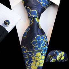 Men's Paisley Business Tie Set with Accessories