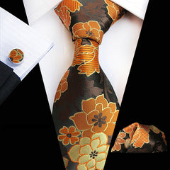 Men's Paisley Business Tie Set with Accessories
