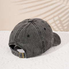 Letter Embroidery Baseball Cap Washed Cotton Cap Retro Peaked Sun Hat