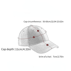 Letter Embroidery Baseball Cap Washed Cotton Cap Retro Peaked Sun Hat