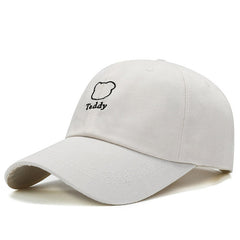 Spring Embroidered Bear Head Baseball Cap Hat Unisex