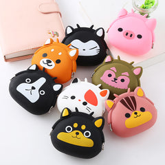 Girls Cartoon Animal Creative Clip Coin Purse Silicone Storage Bag Wallet
