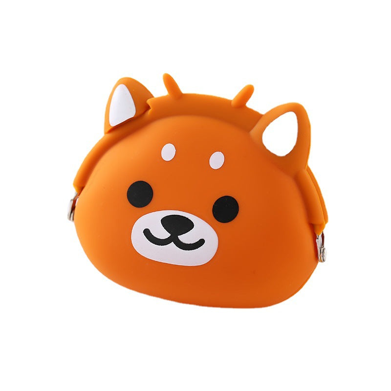 Girls Cartoon Animal Creative Clip Coin Purse Silicone Storage Bag Wallet