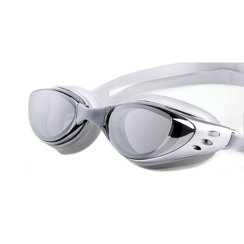 Waterproof Anti fog Swimming Goggles Unisex Large Frame Adjustable Glasses
