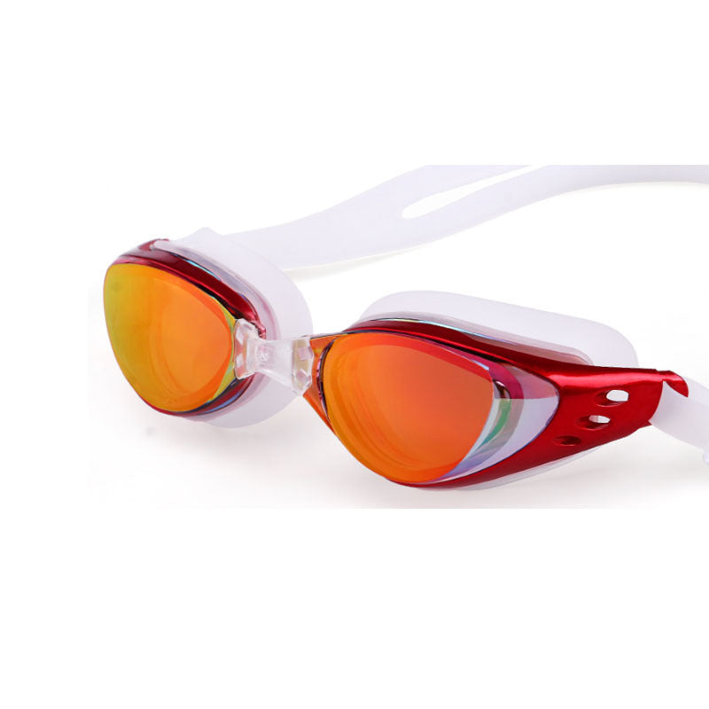 Waterproof Anti fog Swimming Goggles Unisex Large Frame Adjustable Glasses
