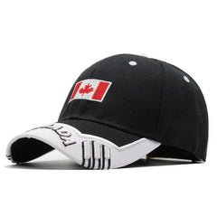 Canada Leaf Embroidery Baseball Cap Women Sunscreen Sports Hat Adjustable