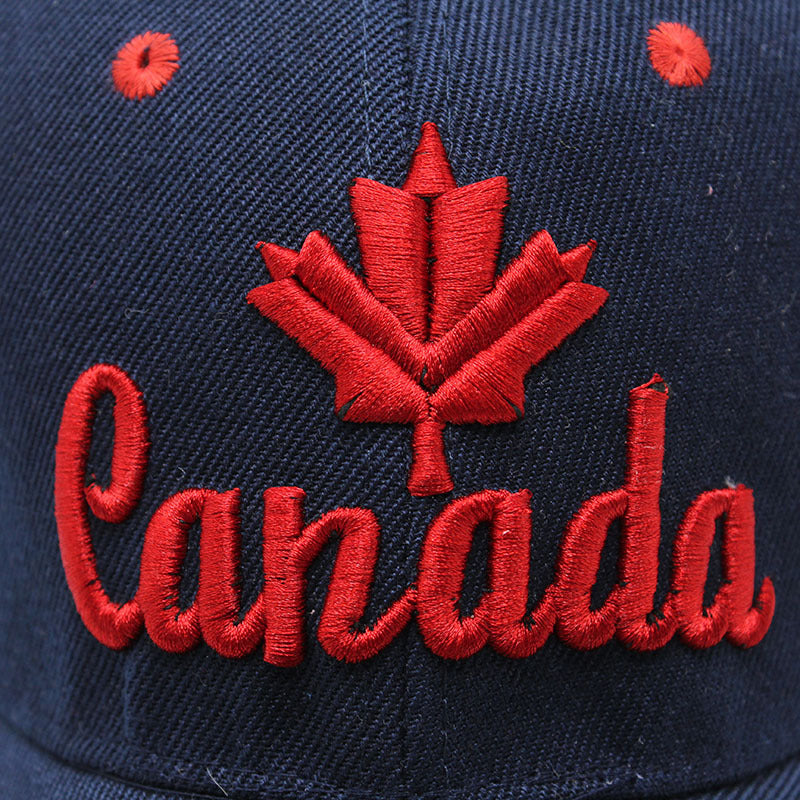 Canada Leaf Embroidery Baseball Cap Women Sunscreen Sports Hat Adjustable