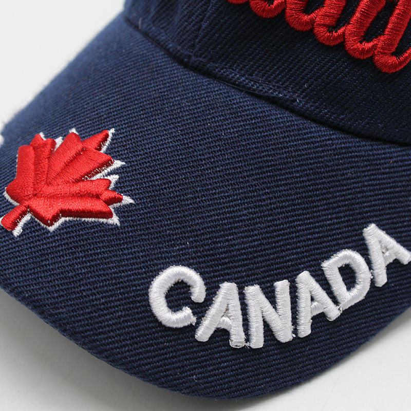 Canada Leaf Embroidery Baseball Cap Women Sunscreen Sports Hat Adjustable