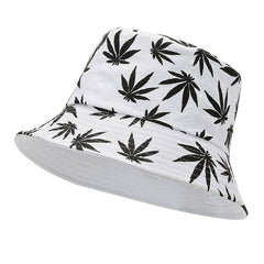 Reversible Marijuana Bucket Hat Summer Fisherman Sun Hat