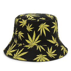 Reversible Marijuana Bucket Hat Summer Fisherman Sun Hat