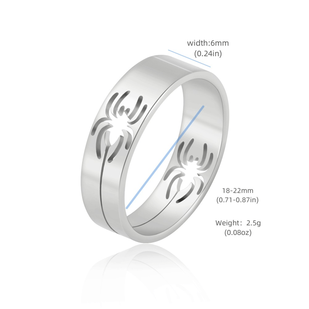 Hollow Spider Stainless Steel Ring For Women Jewelry Gift