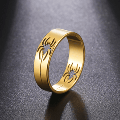 Hollow Spider Stainless Steel Ring For Women Jewelry Gift
