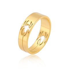 Hollow Spider Stainless Steel Ring For Women Jewelry Gift