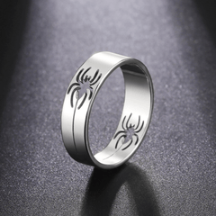 Hollow Spider Stainless Steel Ring For Women Jewelry Gift