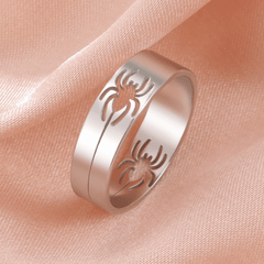 Hollow Spider Stainless Steel Ring For Women Jewelry Gift