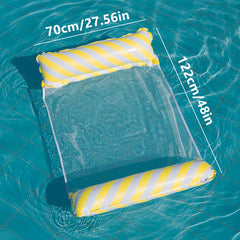 1pc Inflatable Water Hammock with Pump for Pools