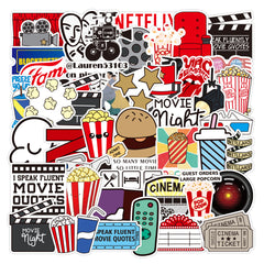 50pcs Fun Movie Graffiti Stickers Notebook Motorcycle Suitcase Guitar