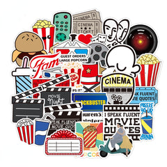 50pcs Fun Movie Graffiti Stickers Notebook Motorcycle Suitcase Guitar