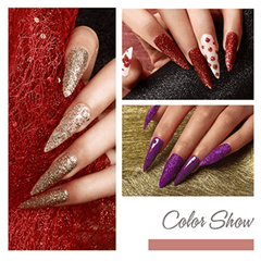 23-in-1 Acrylic Nail Kit: Glitter & Clear Pink Acrylic Powder, Manicure Tools