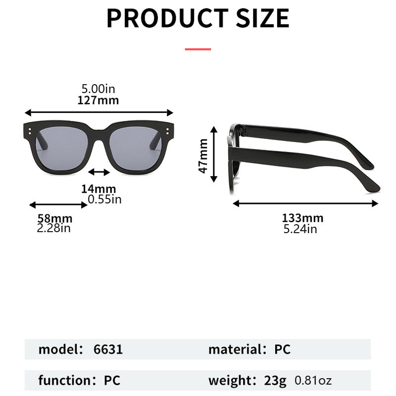 Girls Rectangle Frame Sunglasses For Outdoor Activities