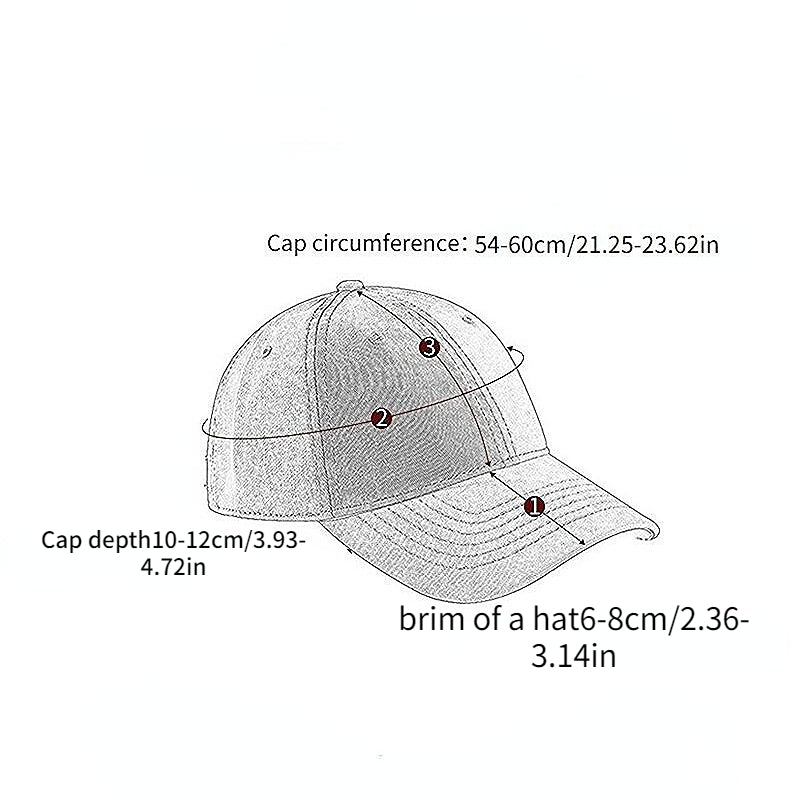 Men's Letter Print Baseball Hat Sunscreen Embroidered Cap