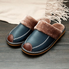 Men's Cozy Fleece Slides Soft Slippers Plush Winter Shoes