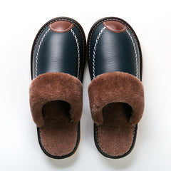 Men's Cozy Fleece Slides Soft Slippers Plush Winter Shoes