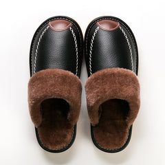 Men's Cozy Fleece Slides Soft Slippers Plush Winter Shoes
