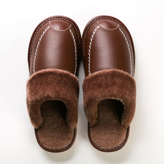 Men's Cozy Fleece Slides Soft Slippers Plush Winter Shoes