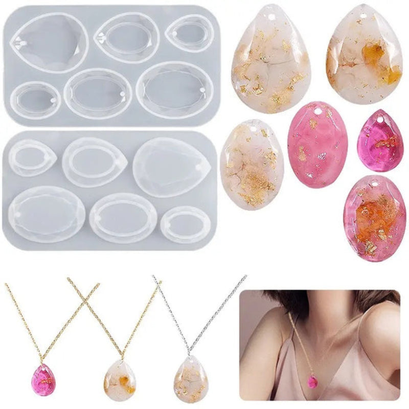 Necklace Pendant Silicone Resin Mold Craft DIY Mould Crystal Epoxy