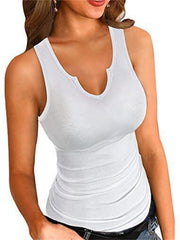 Split Crew Neck Tank Top for Women