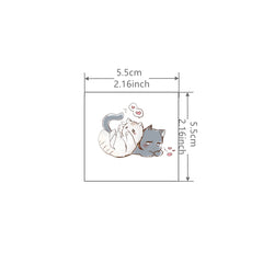 Anime Temporary Tattoos Grey Cat Tattoo Waterproof Sticker