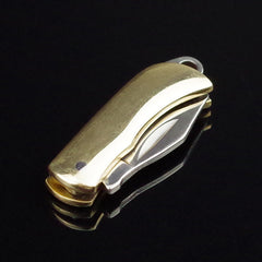 Mini Brass Folding Folder Pocket Keychain Keyring