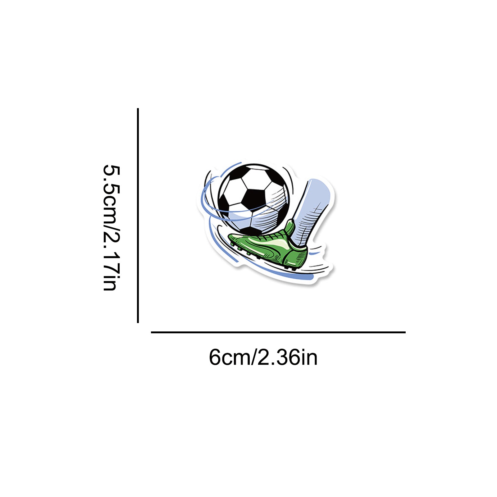 50pcs Football Sports Water-Resistant Sticker Cartoon DIY Creative Toys