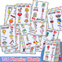 English Alphabet Phonics Flash Cards for Kids - Early Educational Toy Gift