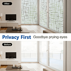 Frosted Window Film Non Adhesive Privacy Glass Film