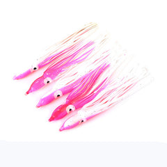 5 Pcs Glow in the Dark Octopus Squid Soft Lures for Night Fishing