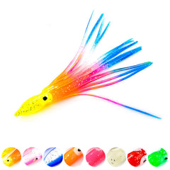 5 Pcs Glow in the Dark Octopus Squid Soft Lures for Night Fishing