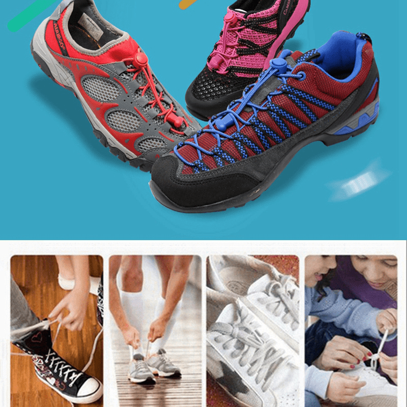Elastic No Tie Shoe Laces Stretching Lock Lazy Laces Quick Rubber Shoelace